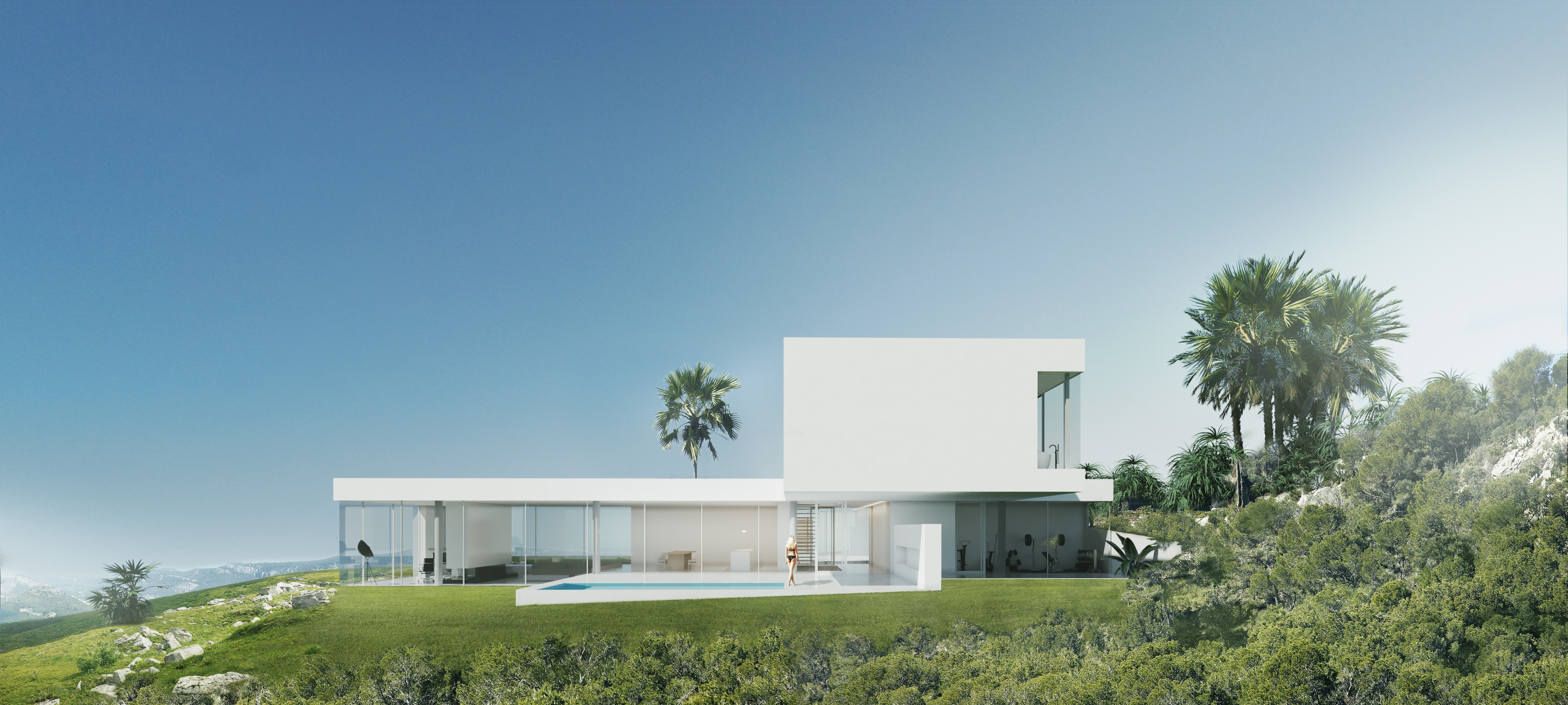 dom jednorodzinny na Majorce 400m2 minimalizm